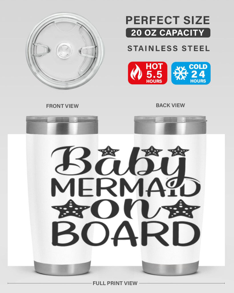 Baby Mermaid On Board 32#- mermaid- Tumbler