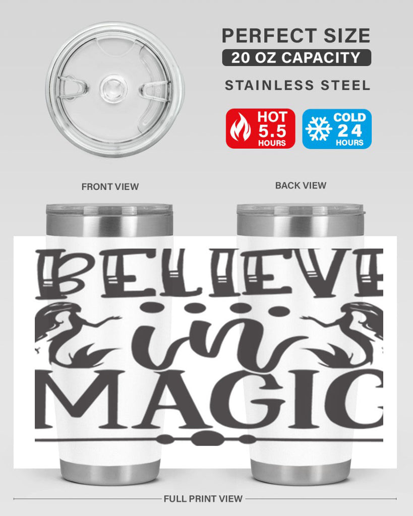 Believe in magic 65#- mermaid- Tumbler