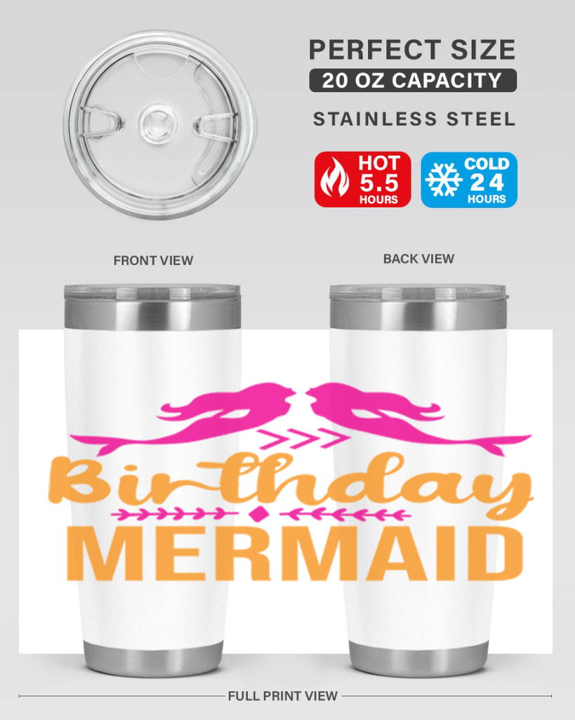 Birthday Mermaid 69#- mermaid- Tumbler