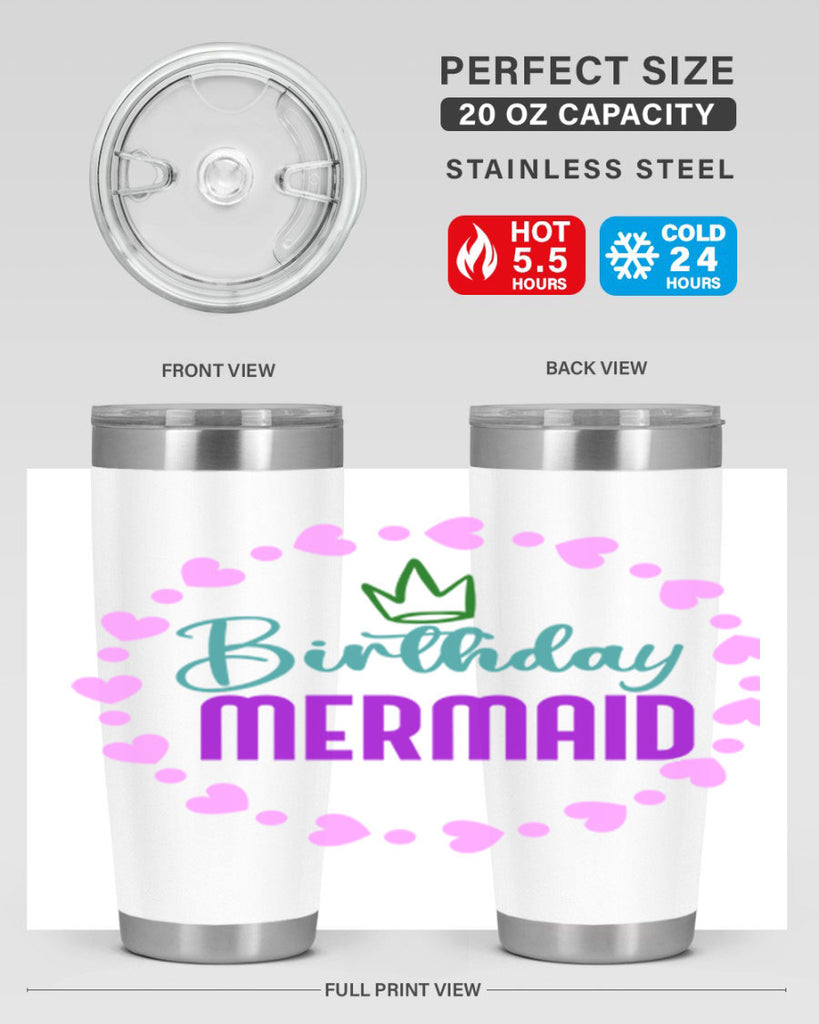 Birthday Mermaid 70#- mermaid- Tumbler