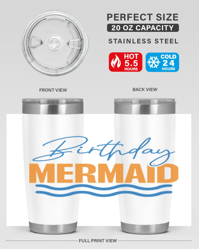 Birthday Mermaid 73#- mermaid- Tumbler