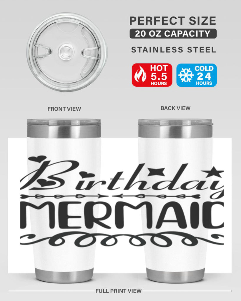 Birthday mermaid 75#- mermaid- Tumbler