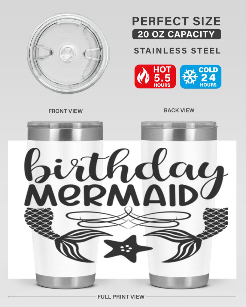 Birthday mermaid 76#- mermaid- Tumbler