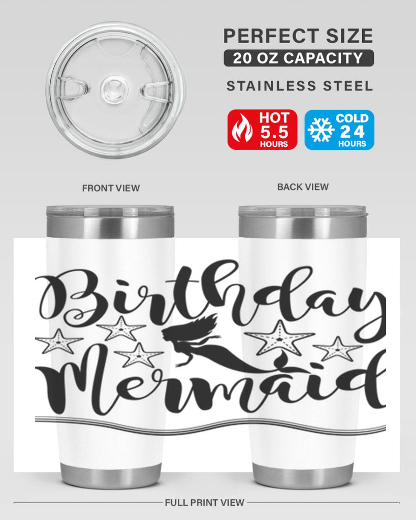 Birthday mermaid 77#- mermaid- Tumbler