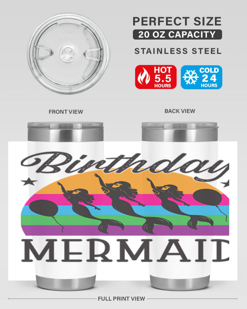 Birthday mermaid 78#- mermaid- Tumbler