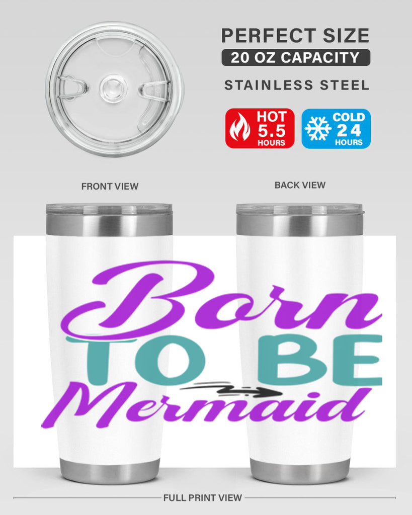 Born To Be Mermaid 82#- mermaid- Tumbler