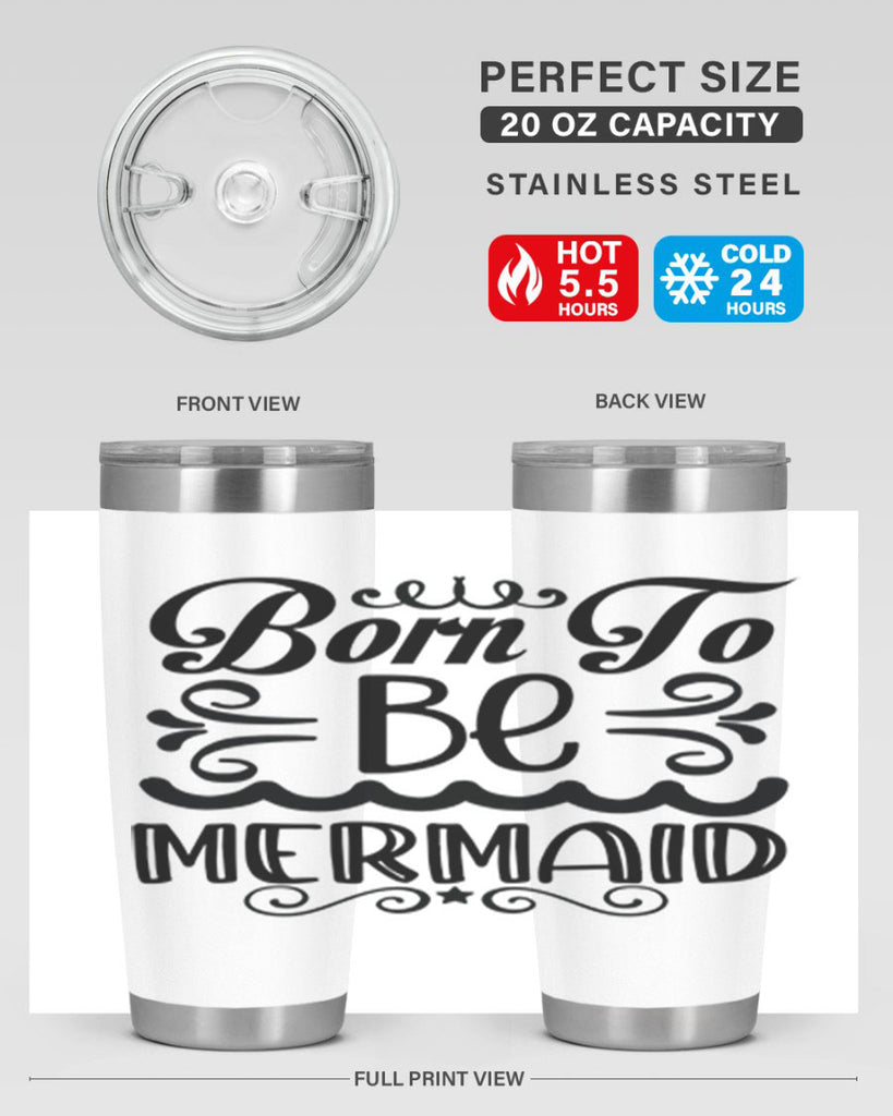 Born to be mermaid 83#- mermaid- Tumbler