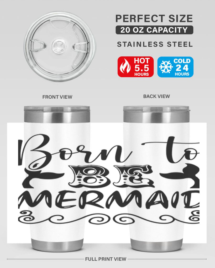 Born to be mermaid 84#- mermaid- Tumbler