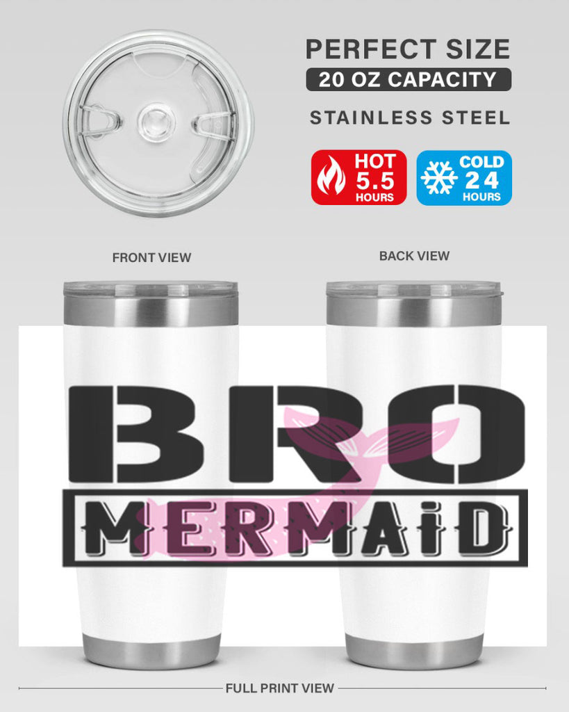 Bro mermaid 85#- mermaid- Tumbler