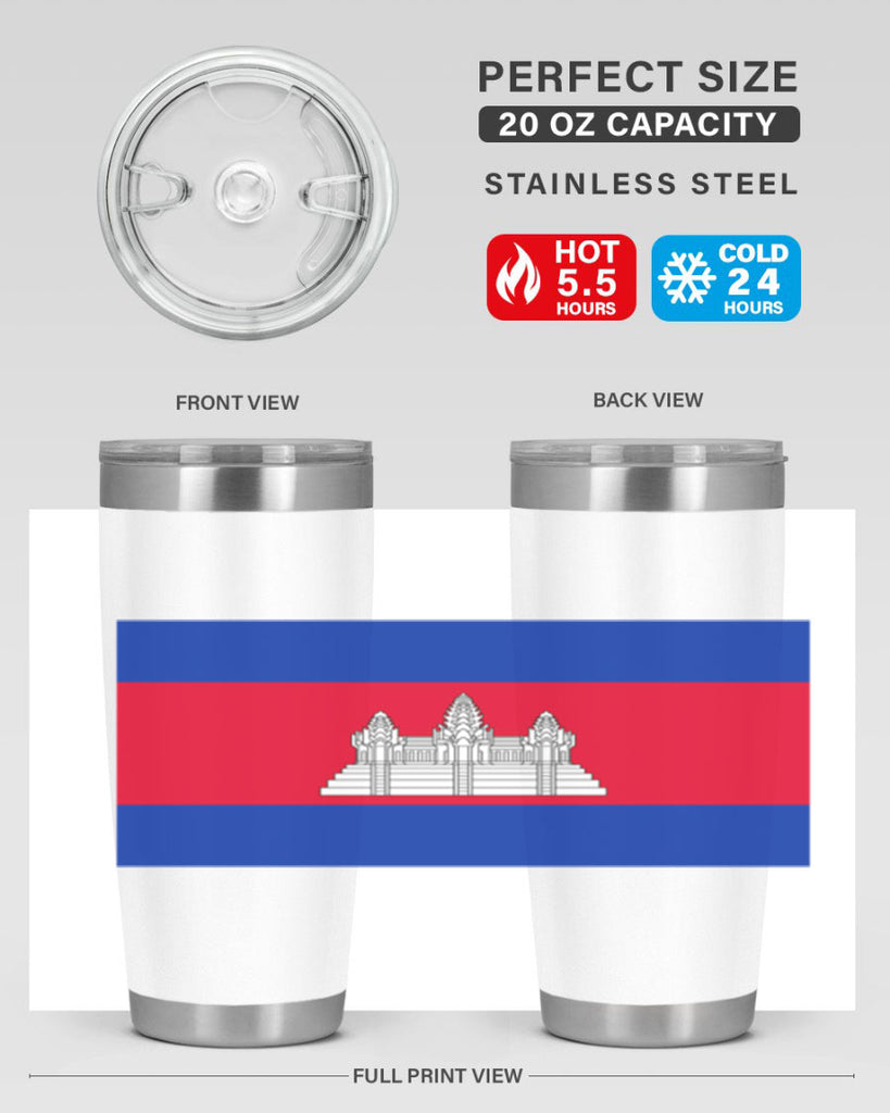 Cambodia 168#- world flags- Tumbler