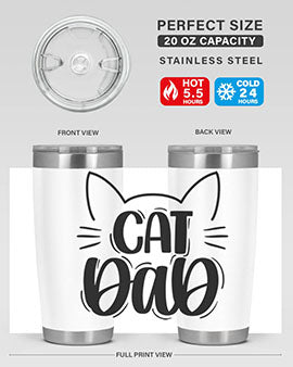 Cat Dad Style 81#- cat- Tumbler