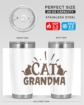 Cat Grandma Style 4#- cat- Tumbler