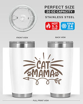 Cat Mama Style 5#- cat- Tumbler