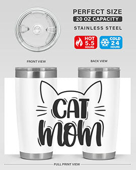 Cat Mom Style 85#- cat- Tumbler
