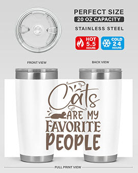 Cats Are My Favorite People Style 7#- cat- Tumbler