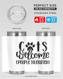 Cats Welcome Style 91#- cat- Tumbler