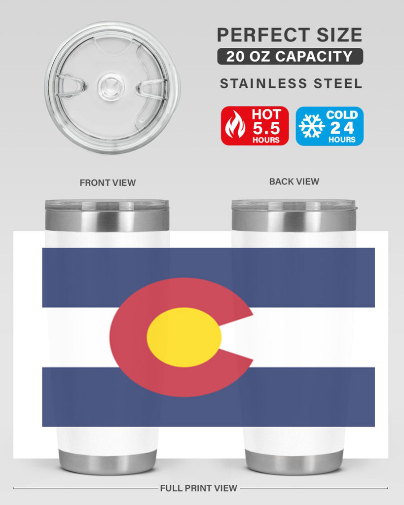 Colorado 46#- Us Flags- Tumbler