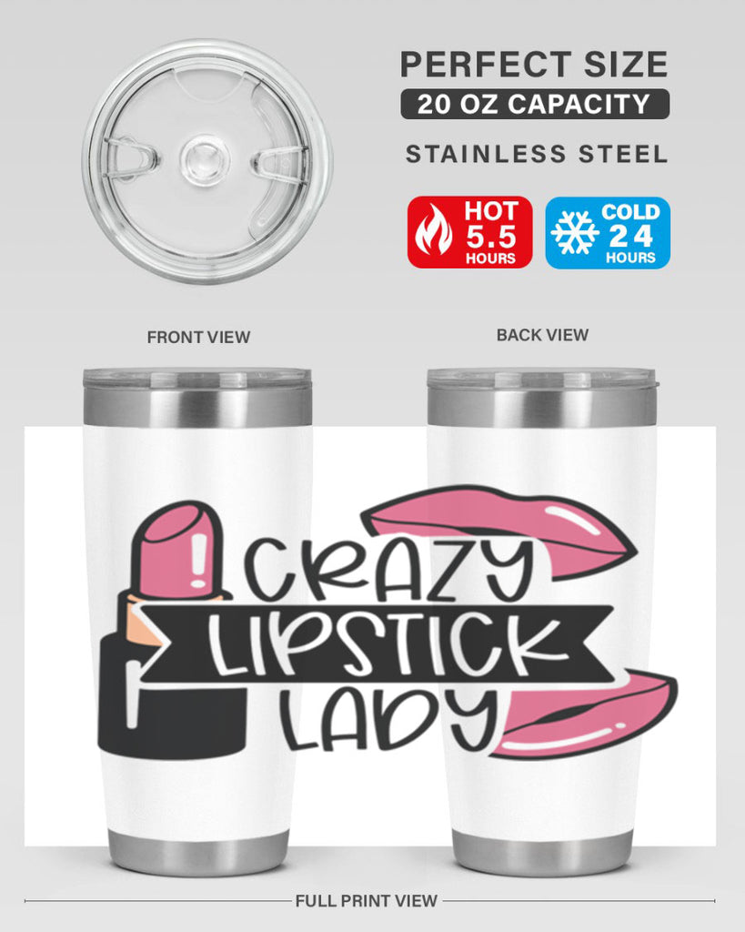 Crazy Lipstick Lady Style 108#- make up- Tumbler