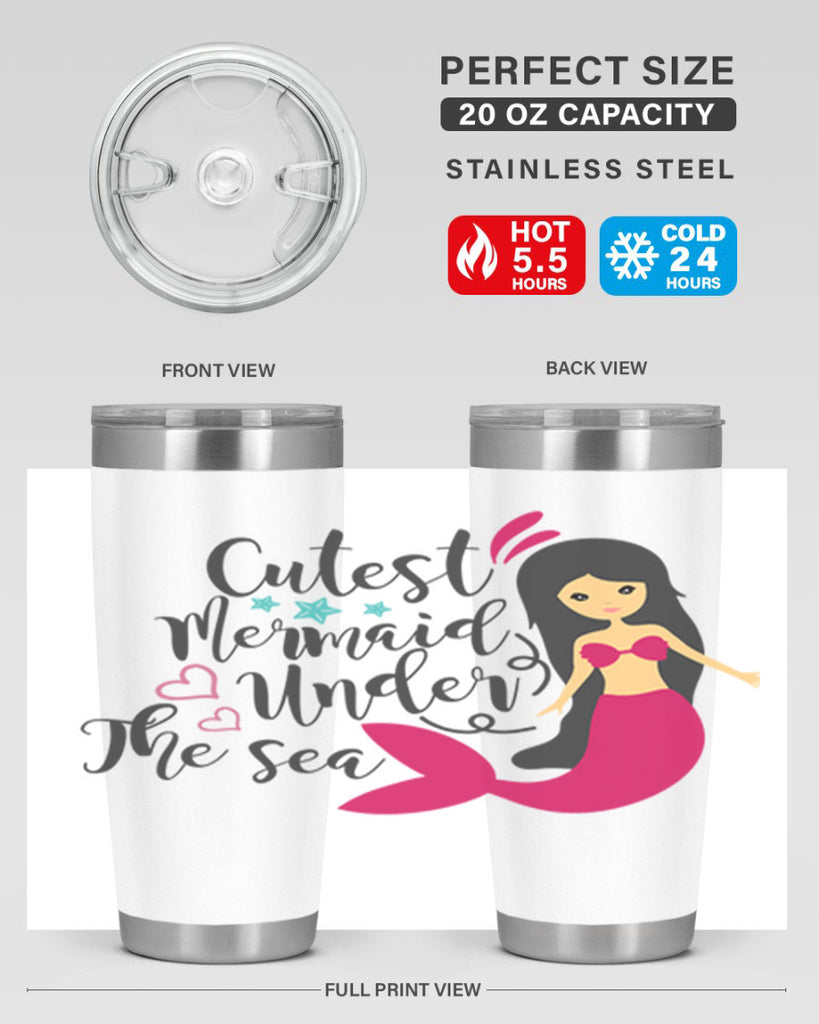 Cutest Mermaid under the sea 95#- mermaid- Tumbler