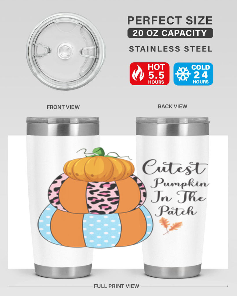 Cutest Pumpkin in the Patch 64#- fall- Tumbler