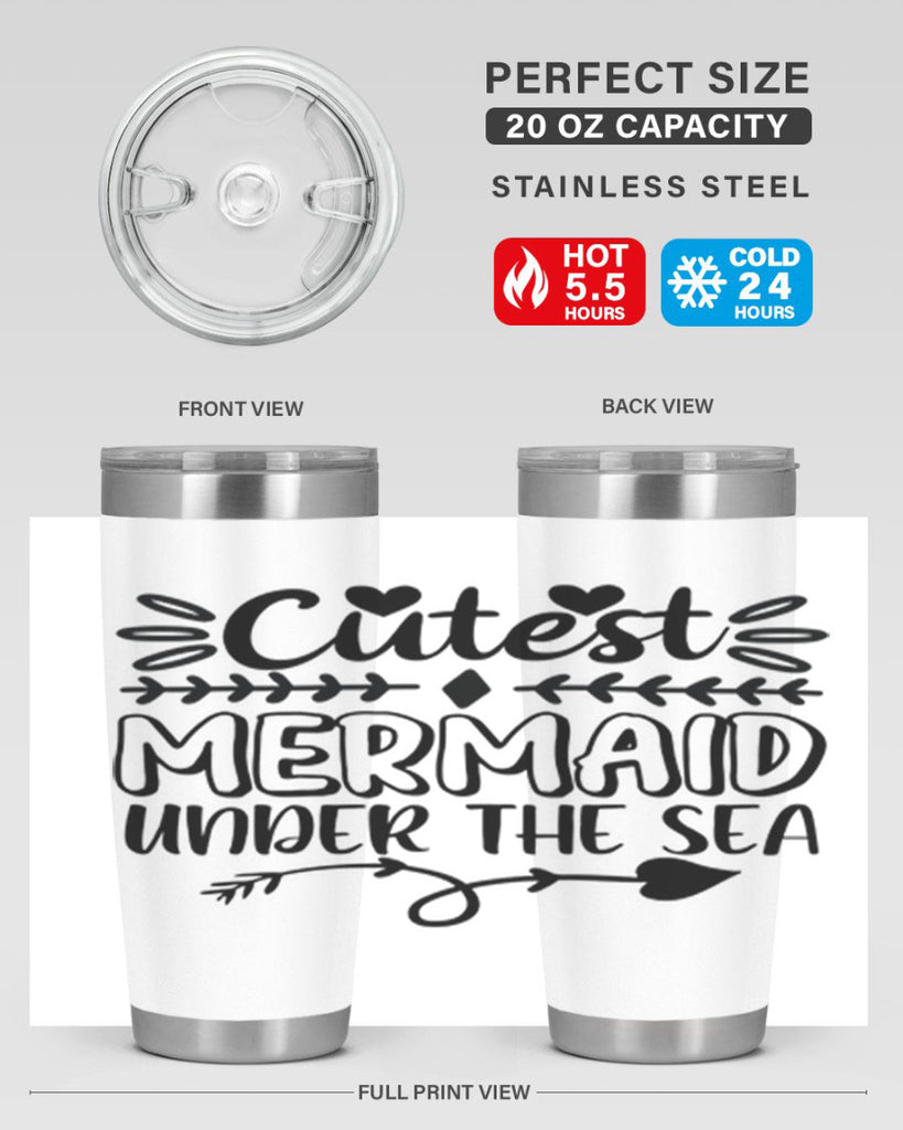 Cutest mermaid under the sea 104#- mermaid- Tumbler