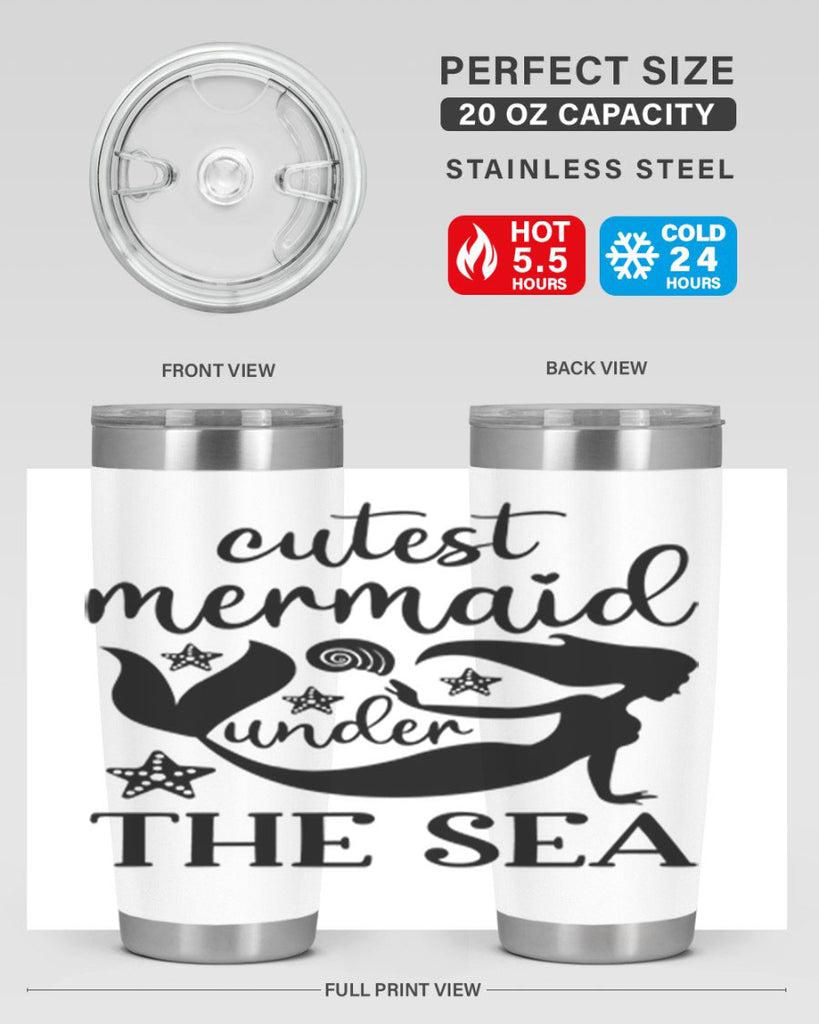 Cutest mermaid under the sea 110#- mermaid- Tumbler