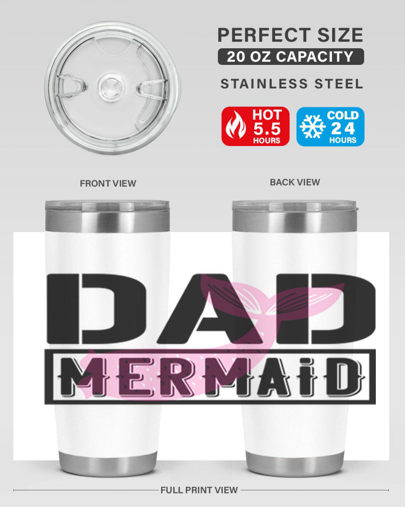 Dad mermaid 111#- mermaid- Tumbler