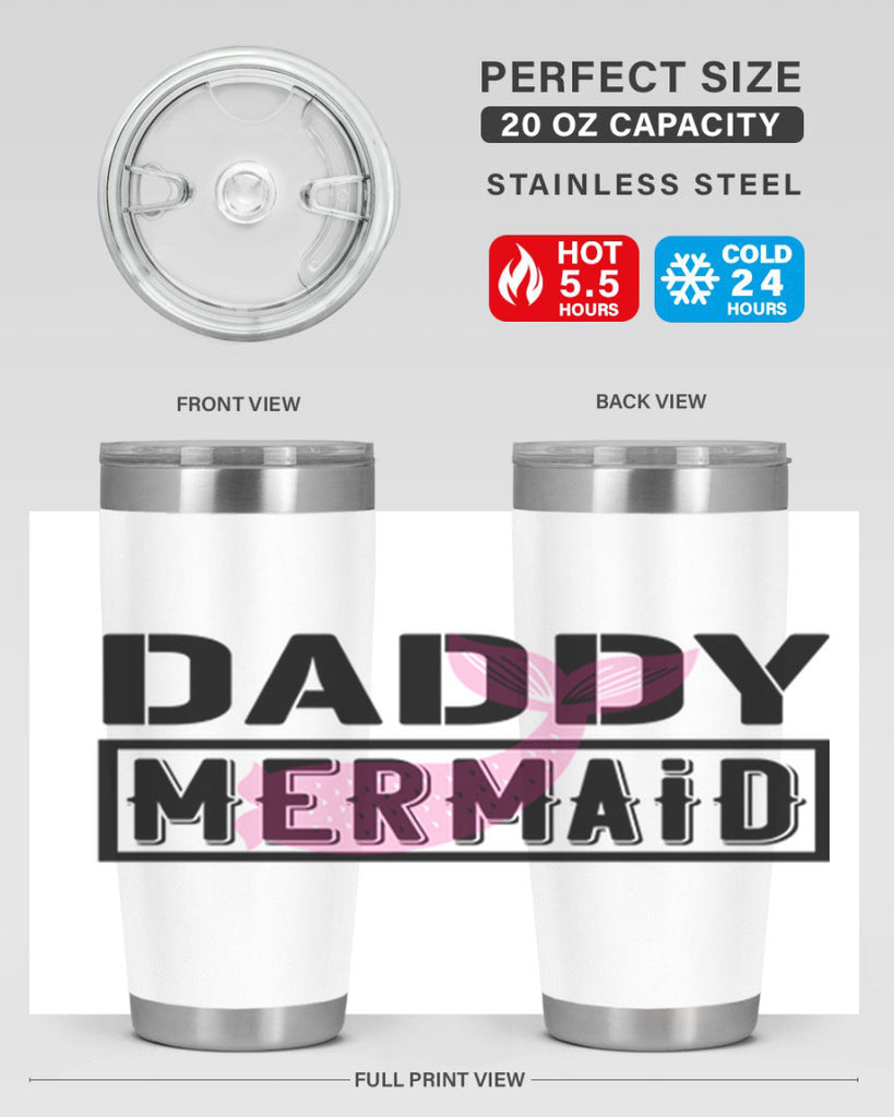 Daddy mermaid 112#- mermaid- Tumbler