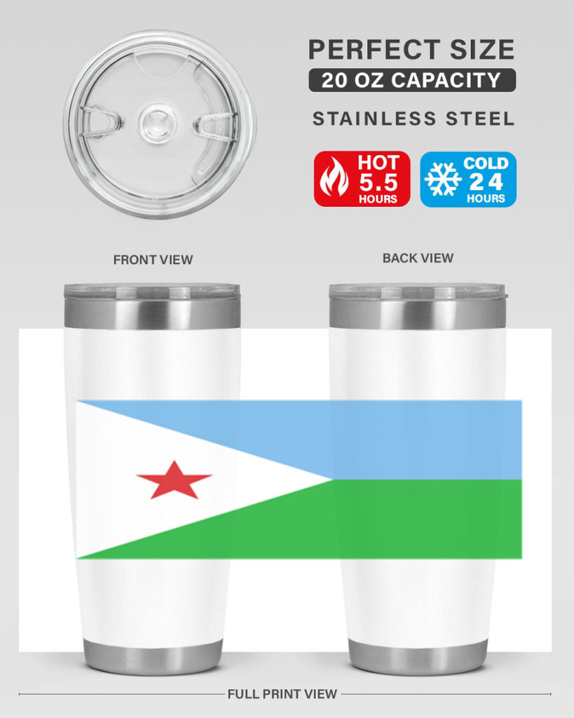 Djibouti 150#- world flags- Tumbler