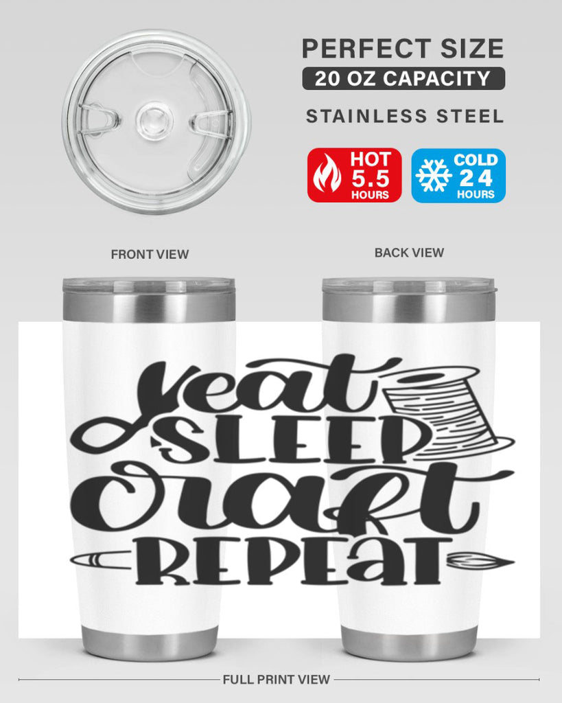 Eat Sleep Craft Repeat 29#- crafting- Tumbler