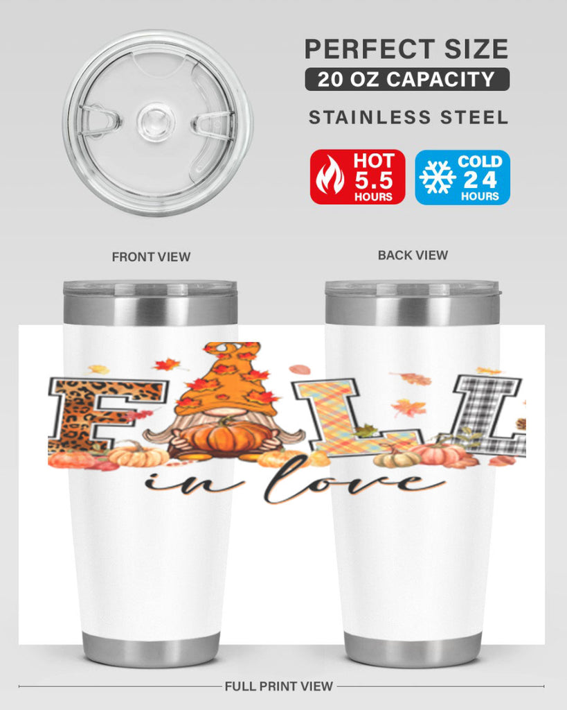 FALLinloveFallGnome 151#- fall- Tumbler