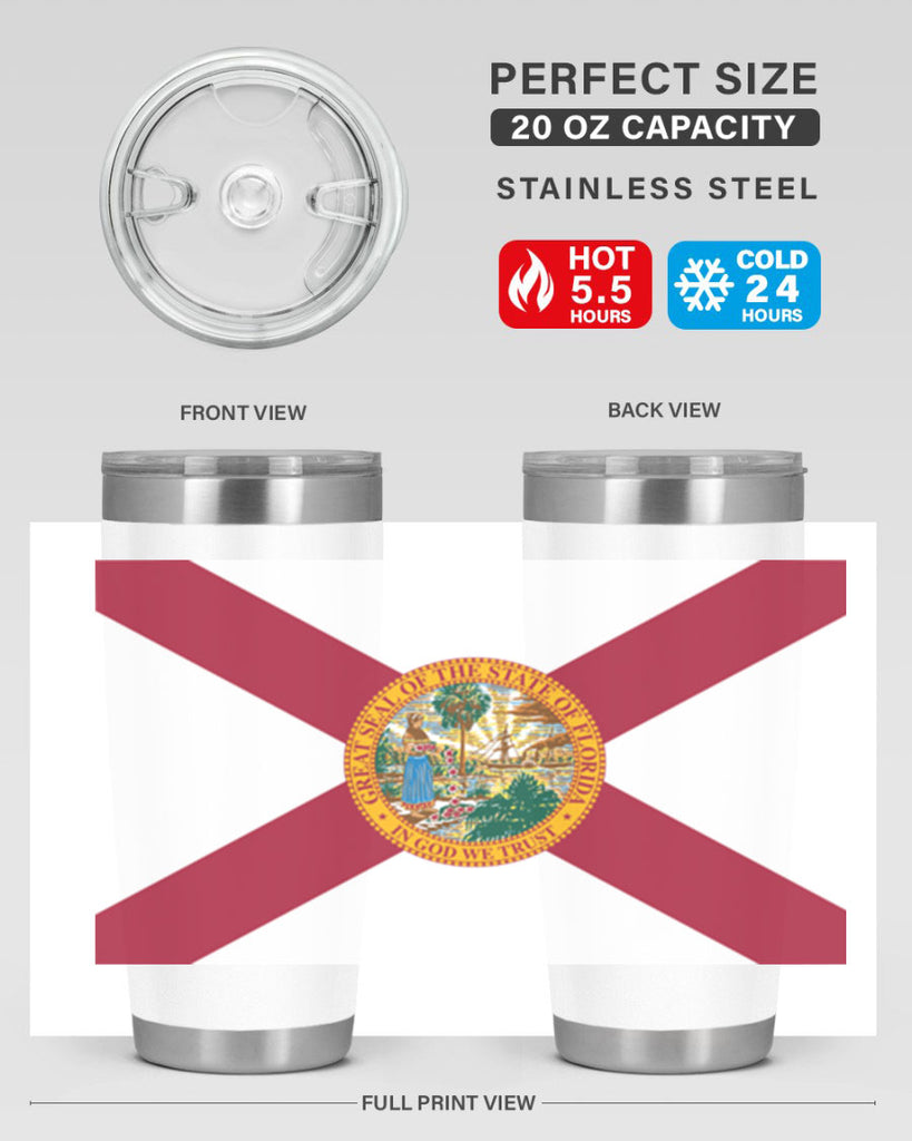 Florida 43#- Us Flags- Tumbler