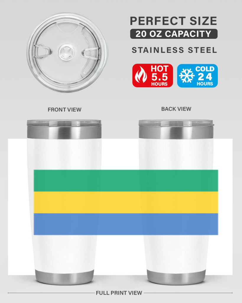 Gabon 136#- world flags- Tumbler
