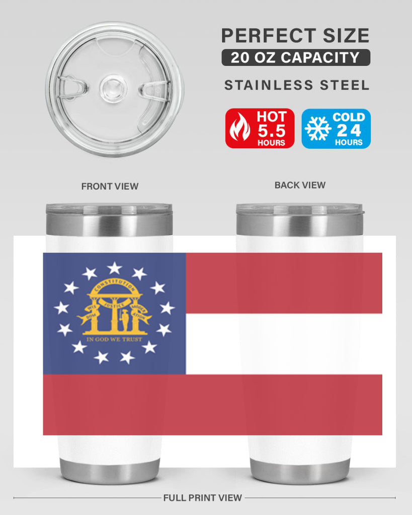 Georgia 42#- Us Flags- Tumbler