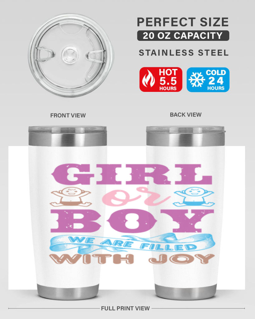 Girl or boy we are filled with joy Style 38#- baby shower- tumbler