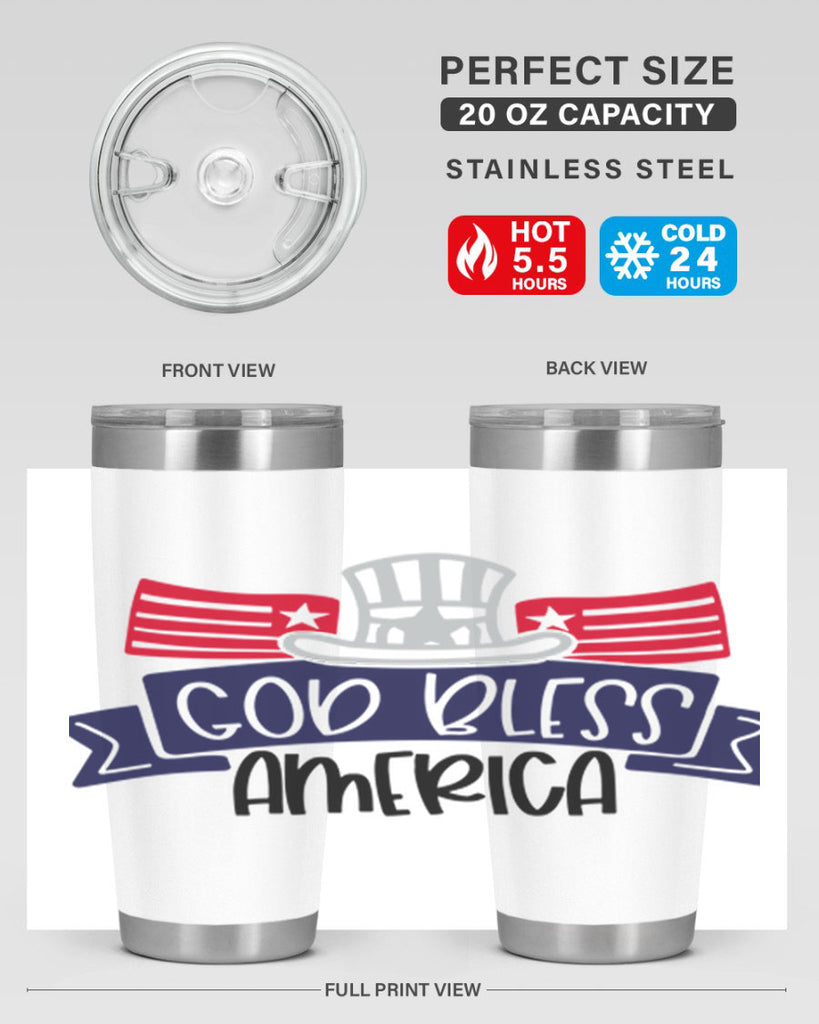 God Bless America Style 151#- Fourt Of July- Tumbler