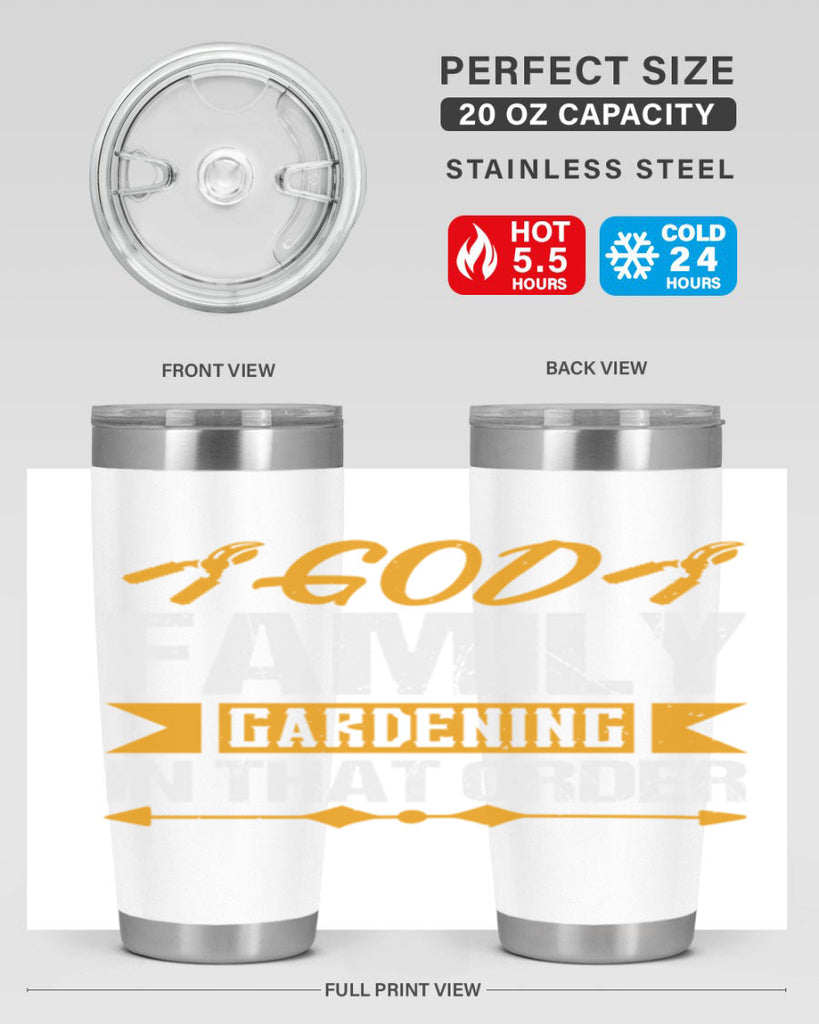 God Family Gardending in that order 60#- farming and gardening- Tumbler