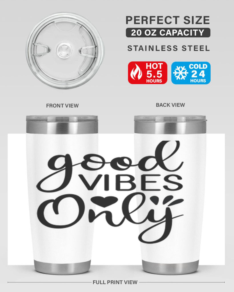 Good vibes only design 202#- mermaid- Tumbler