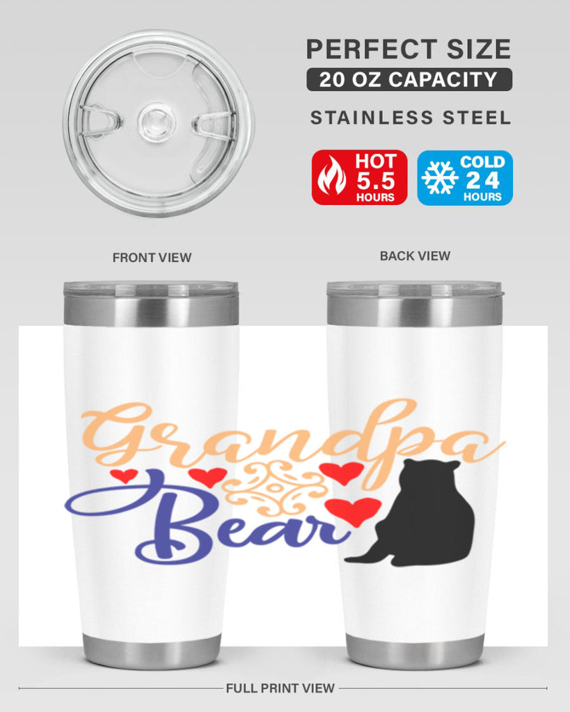 Grandpa bear 43#- grandpa - papa- Tumbler