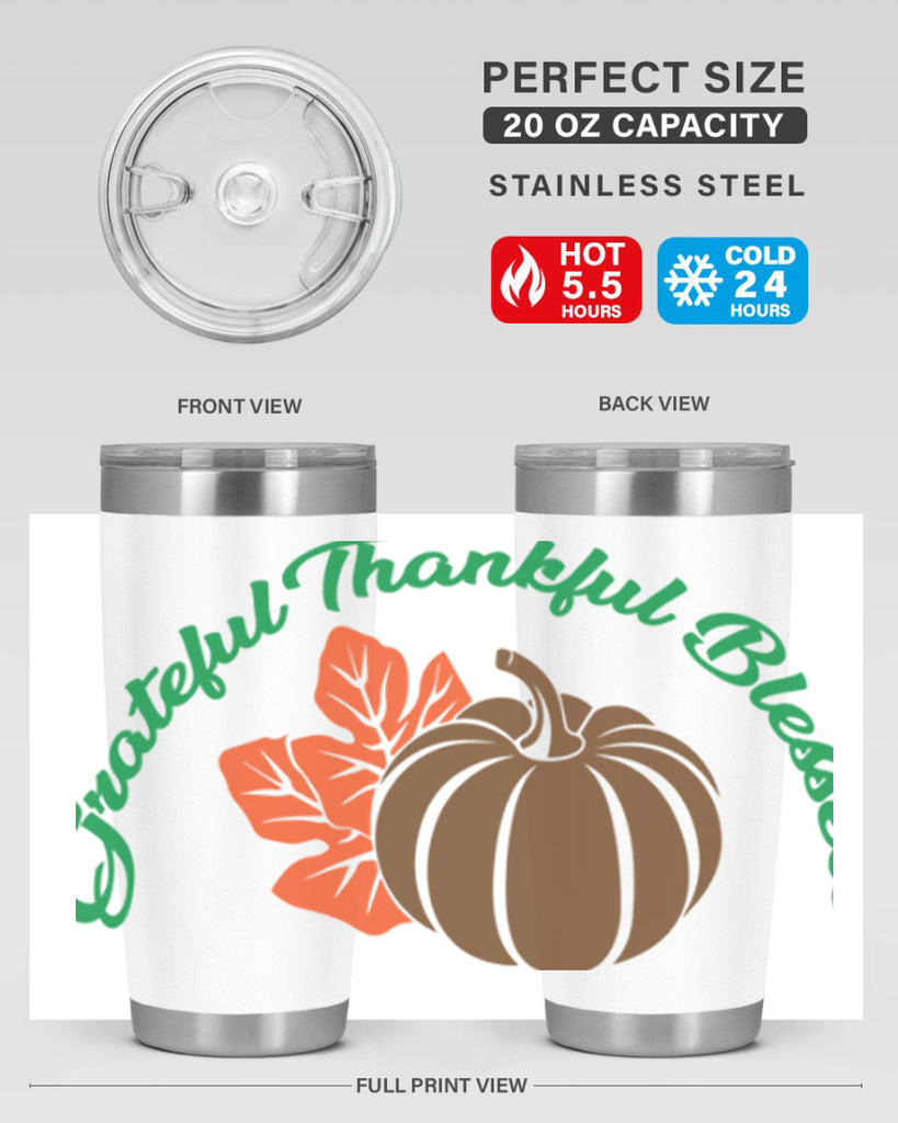 Grateful Thankful Blessed 214#- fall- Tumbler