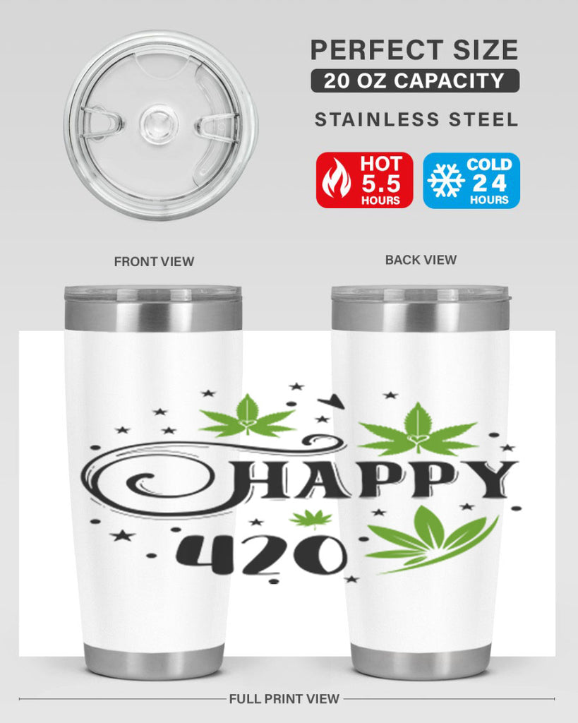 Happy 420 101#- marijuana- Tumbler