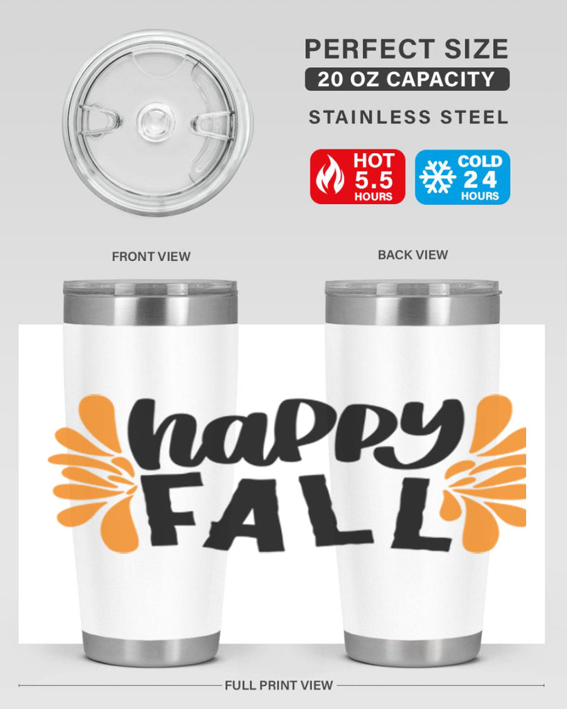 Happy Fall 491#- fall- Tumbler