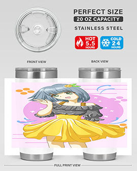 Happy and funny girl with black yellow dress in summer 41#- anime- Tumbler