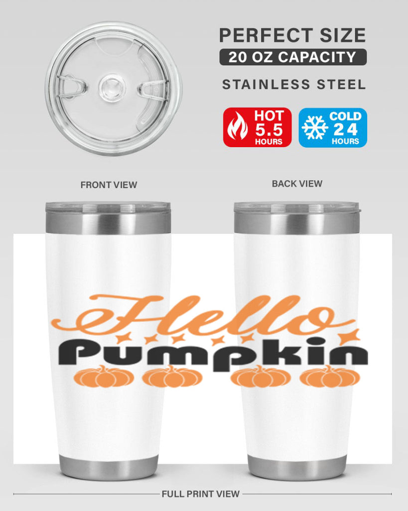 Hello Pumpkin 292#- fall- Tumbler