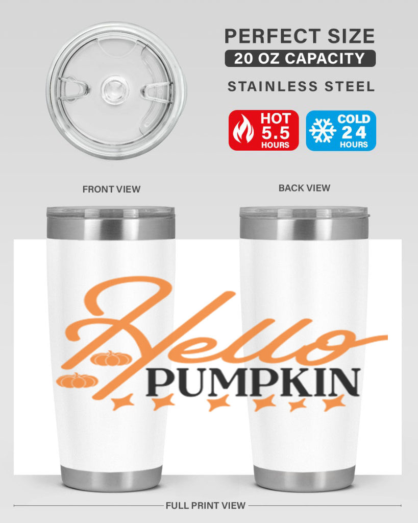Hello Pumpkin 293#- fall- Tumbler
