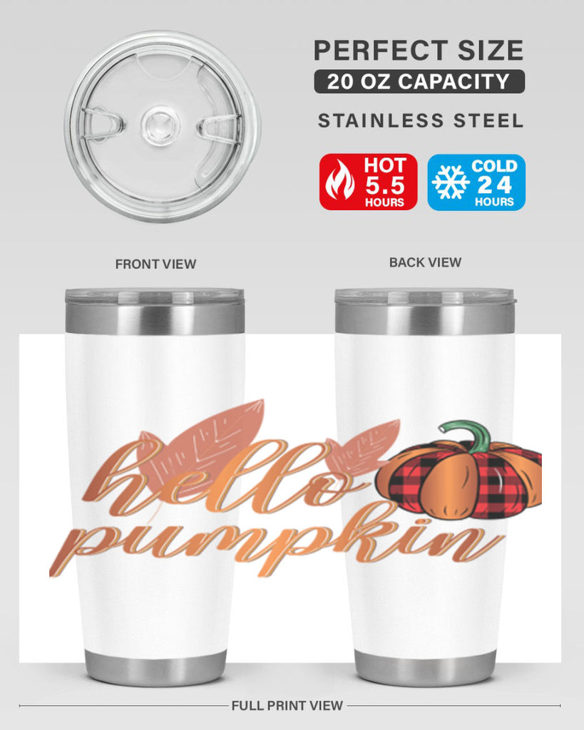 Hello Pumpkin 294#- fall- Tumbler