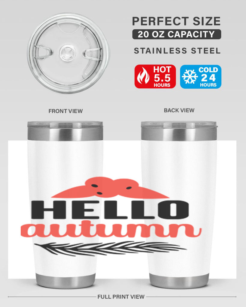 Hello autumn 269#- fall- Tumbler