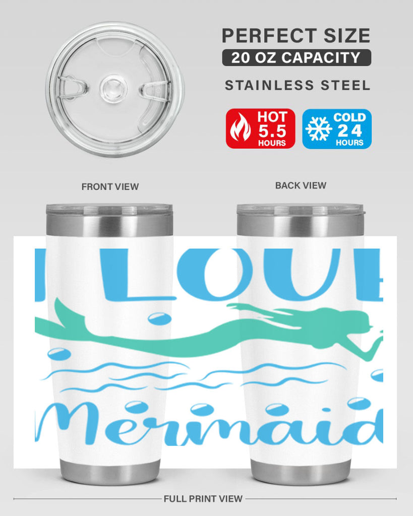 I Love Mermaid Design 231#- mermaid- Tumbler