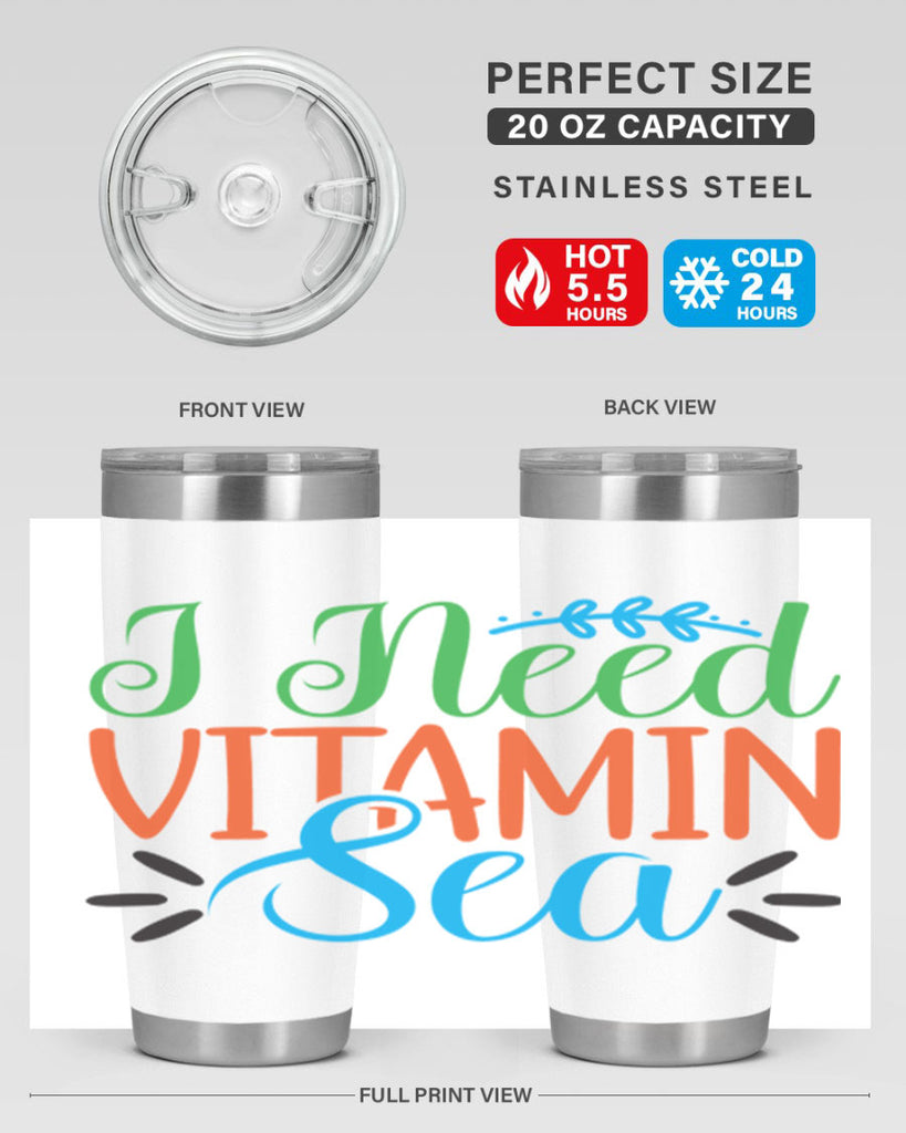 I Need Vitamin Sea 233#- mermaid- Tumbler