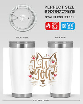 I Wuf You Style 16#- cat- Tumbler